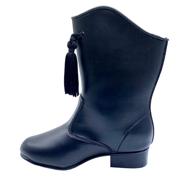 StylePlus Traditional Majorette Boots Band Parade Black Vinyl Size 2.5 Tassel - Picture 4 of 9
